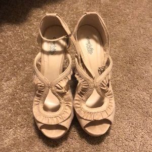 Nude, size 7, Charlotte Russe heels.